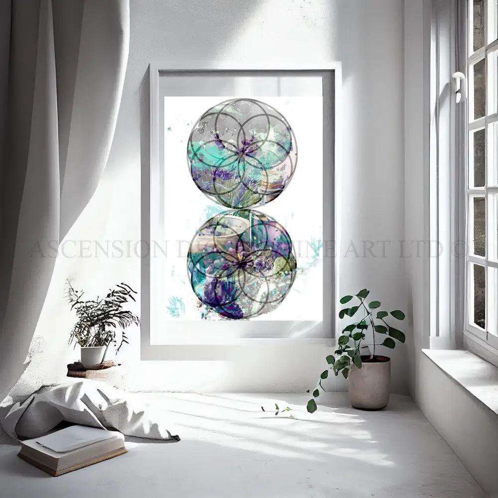 Sacred geometry art print, spiritual wall art