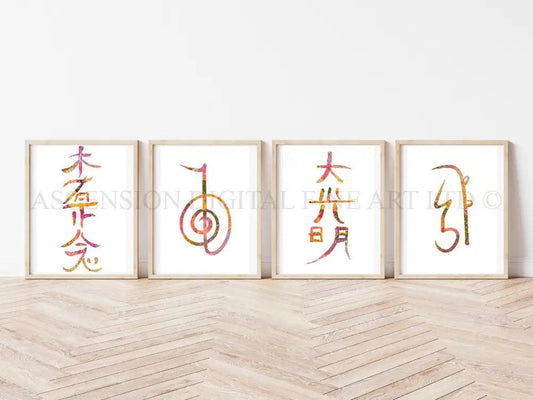 Reiki symbol art print, reiki wall art