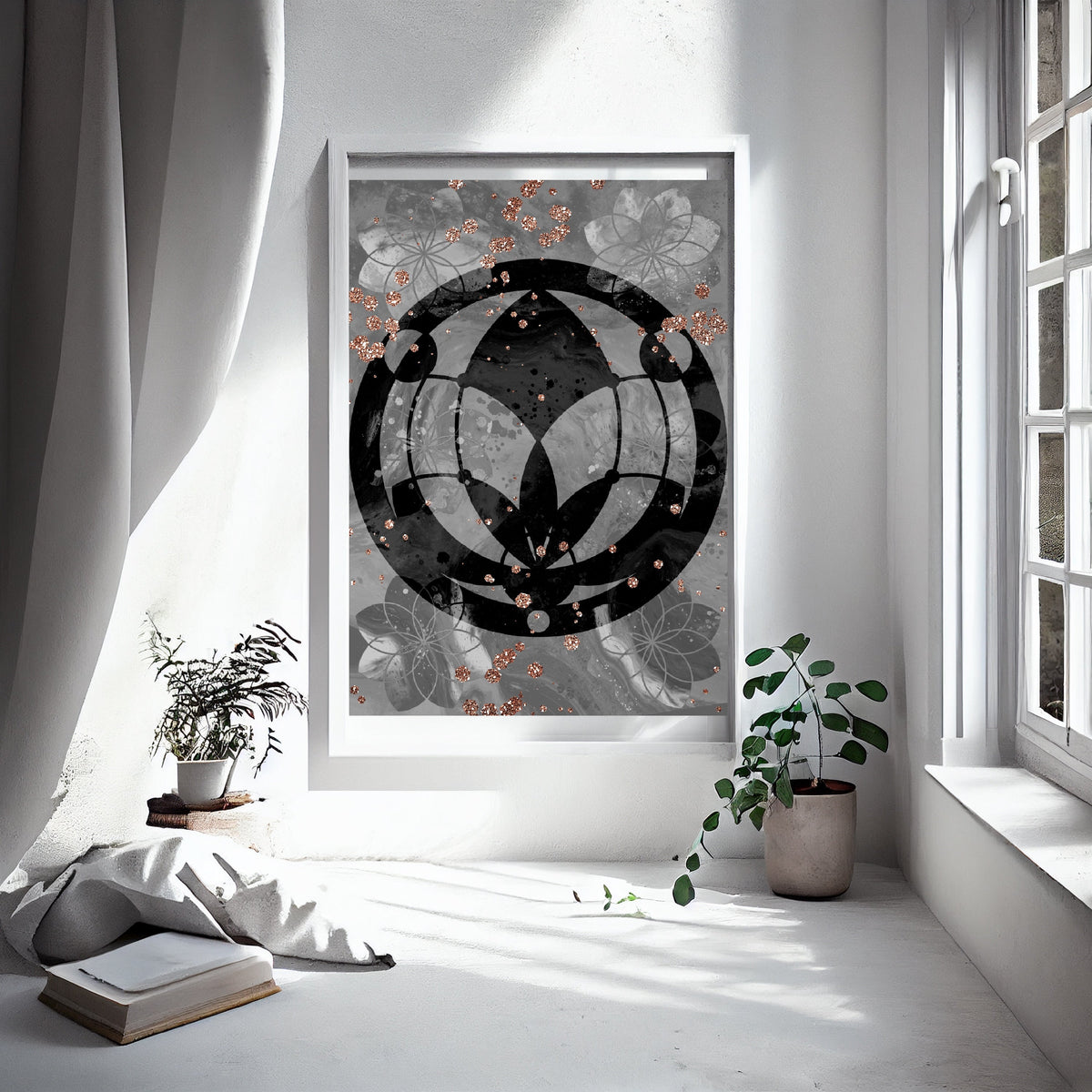 Meditation art print, meditation wall art