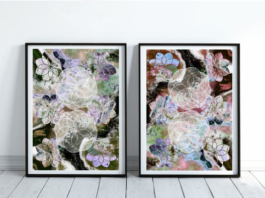 Seed of life art print, spiritual wall art