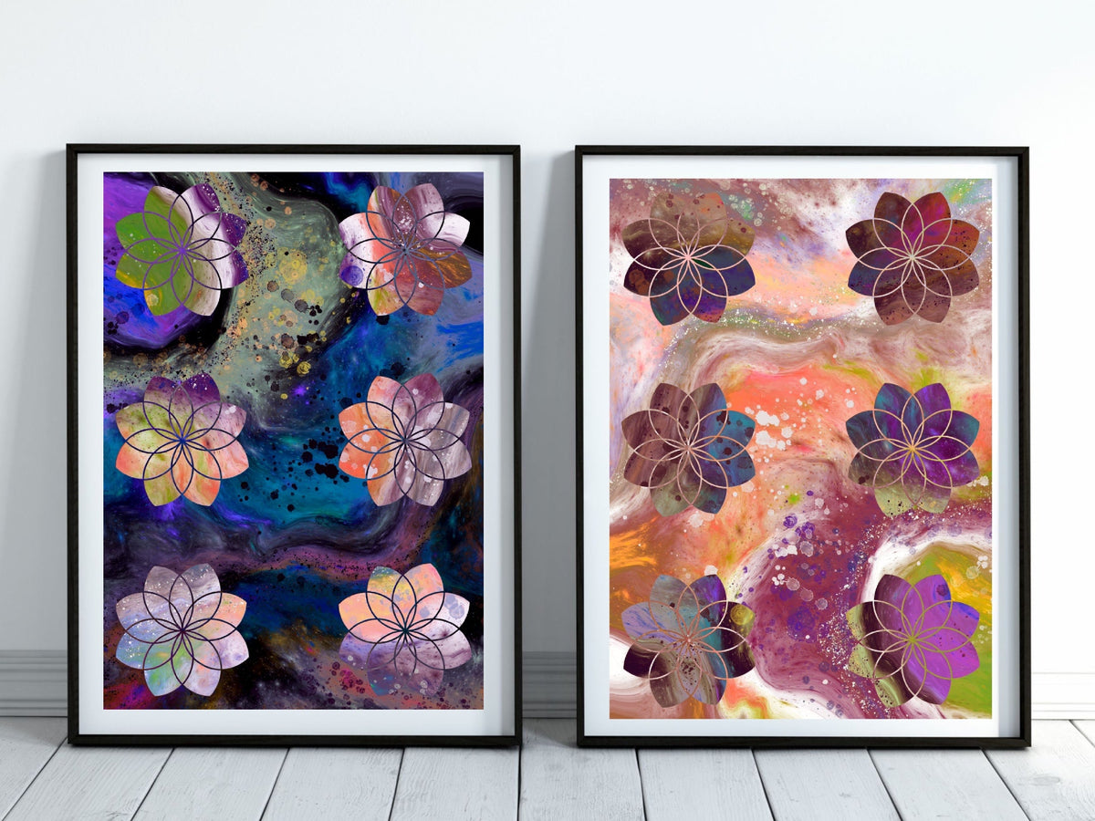 Seed of life art print, spiritual wall art